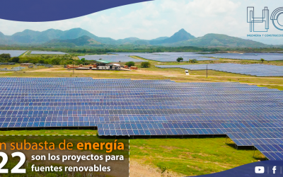 Para la subasta de Energía de Febrero en Colombia, 22 de los proyectos presentados son de energías Renovables.